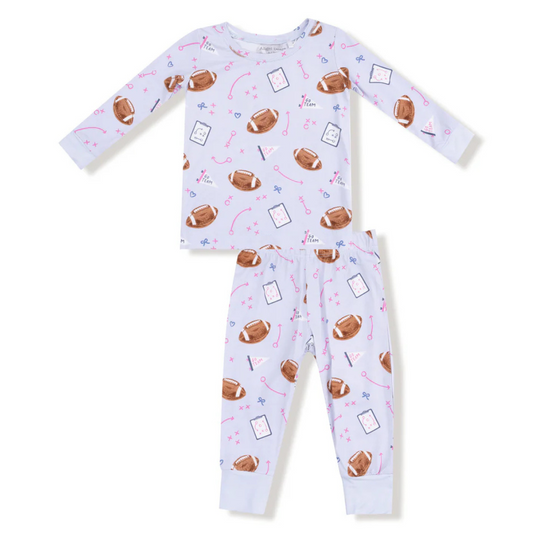 Lavender Touchdown Time L/S Loungewear Set