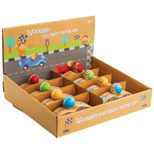 Wooden Pull Back Racecar