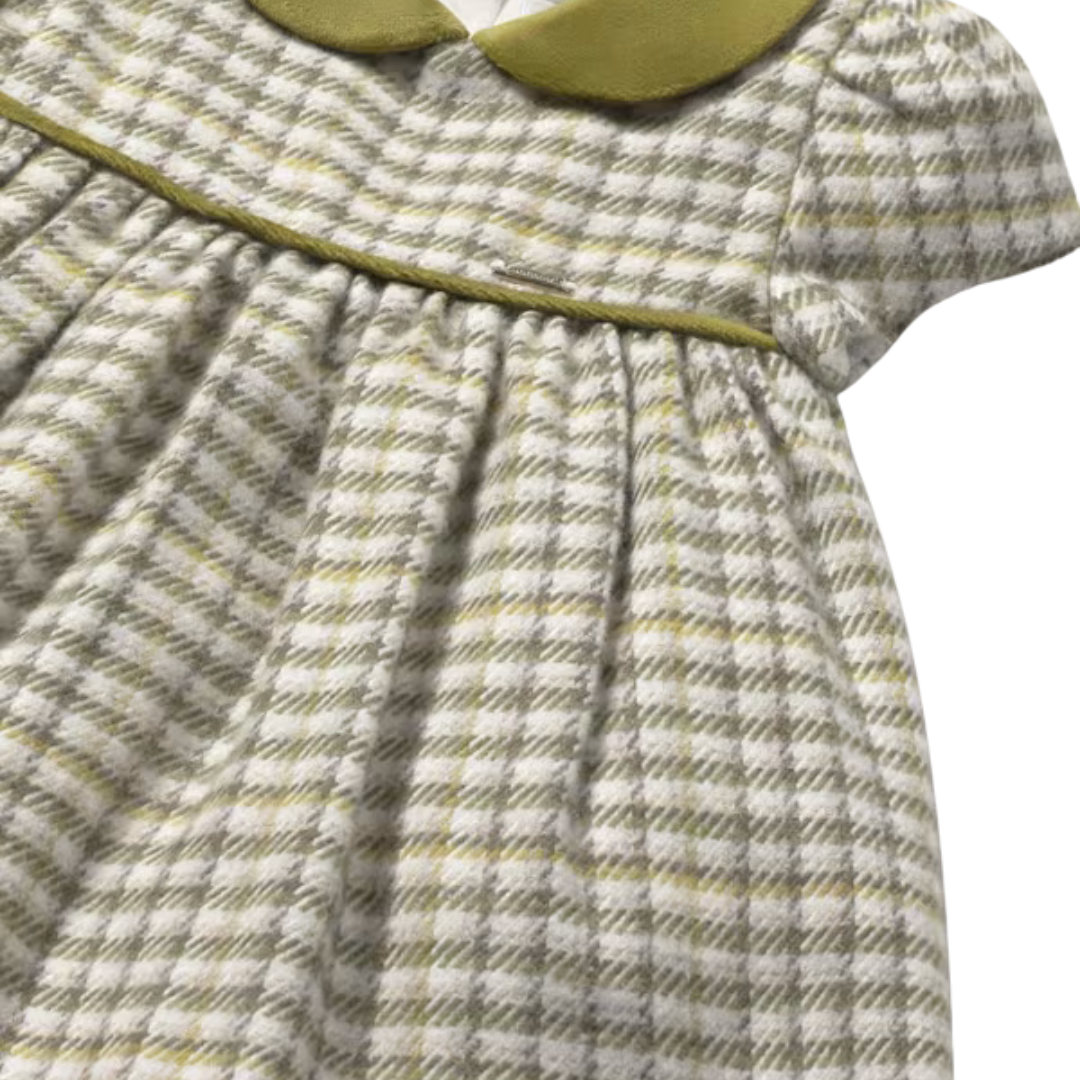Olive Plaid Dress