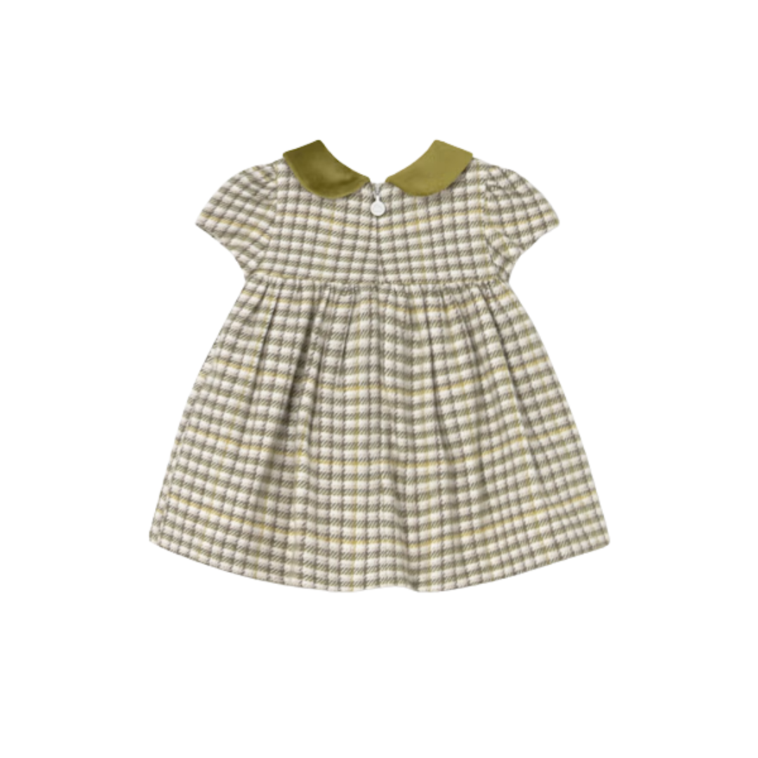 Olive Plaid Dress