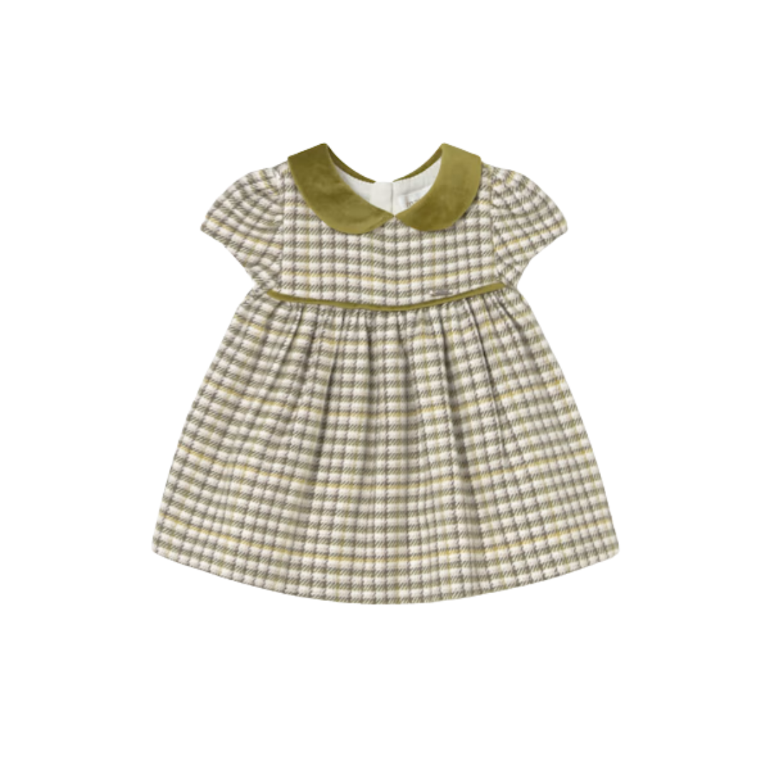 Olive Plaid Dress
