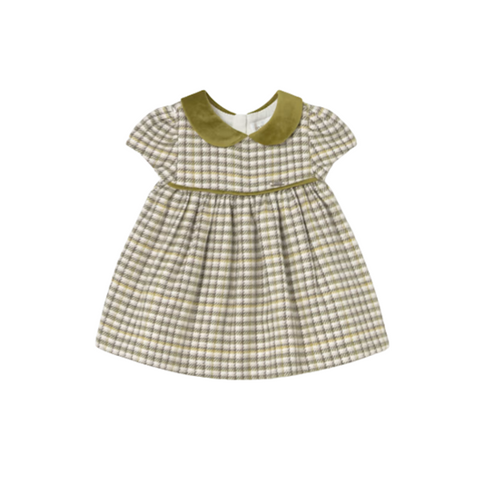 Olive Plaid Dress