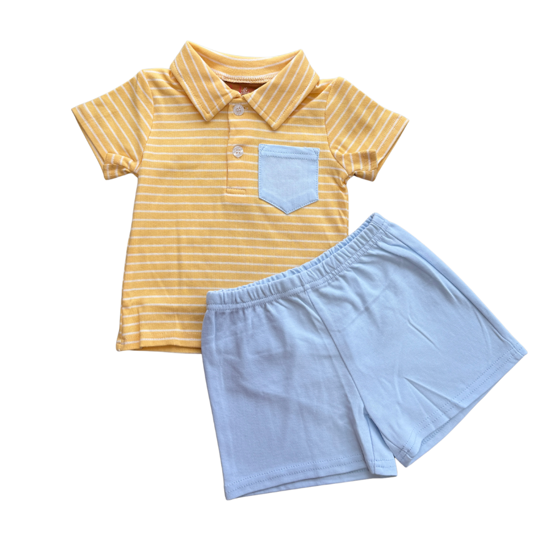 Yellow & Blue Short Set