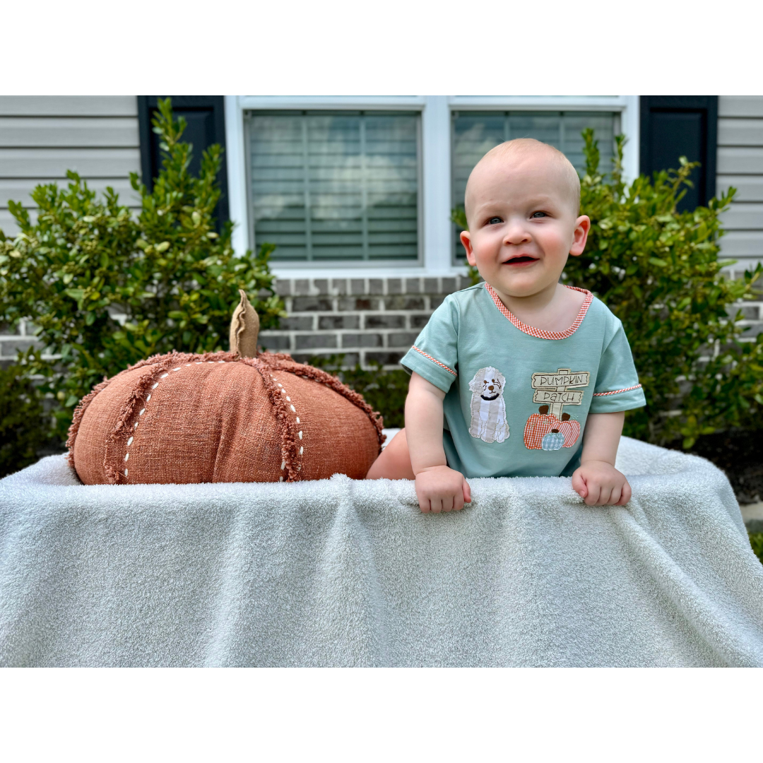 Pumpkin Patch Applique Boys Bubble