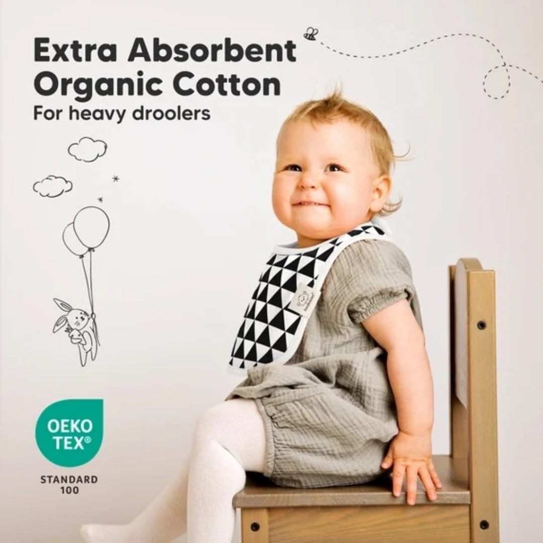 Grayscale Urban Drool Bibs