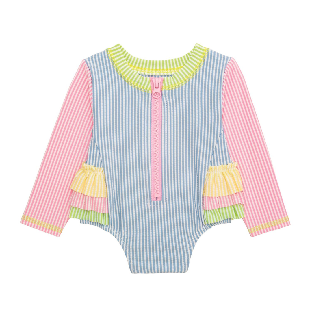 Seersucker Ruffle Rashguard