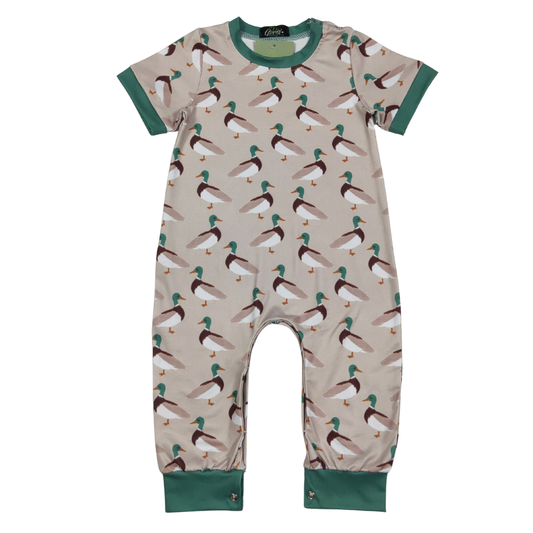 Khaki Mallard Boy Romper