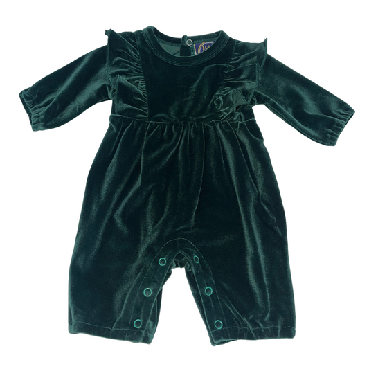 Green Velvet Romper