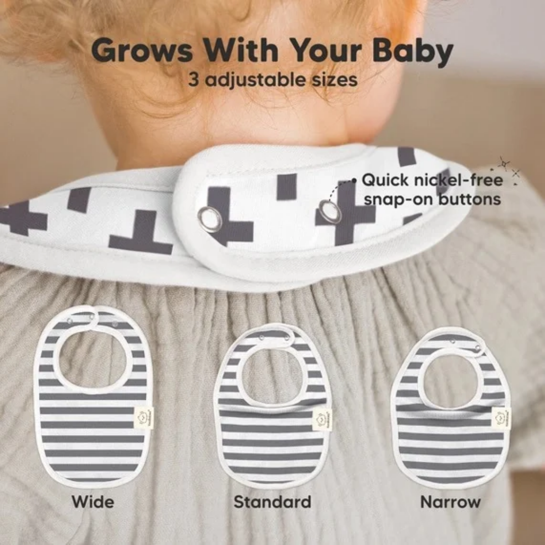 Grayscale Urban Drool Bibs