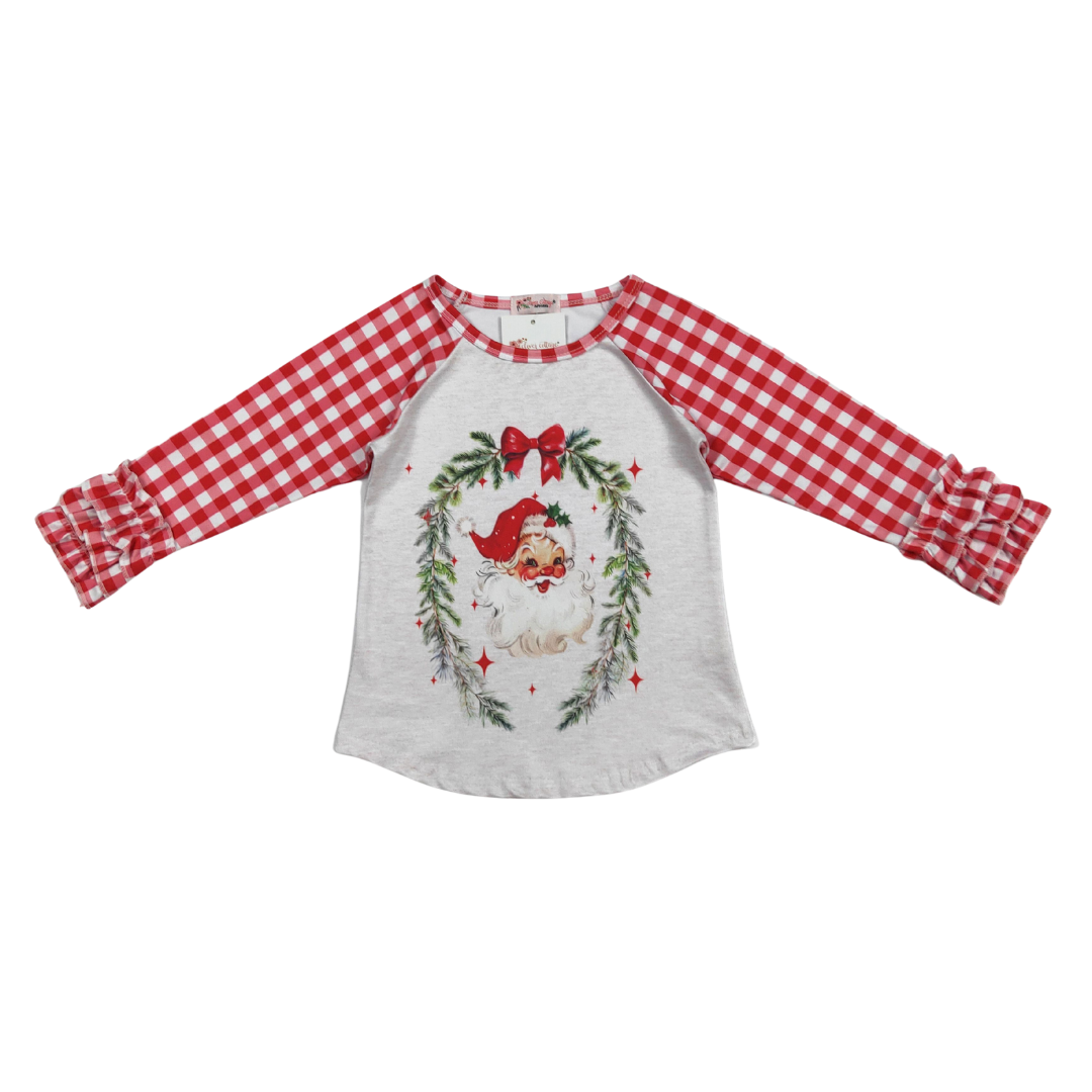 Plaid Santa Raglan