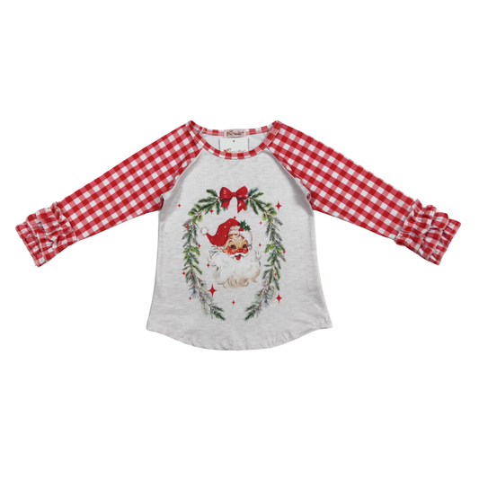 Plaid Santa Raglan