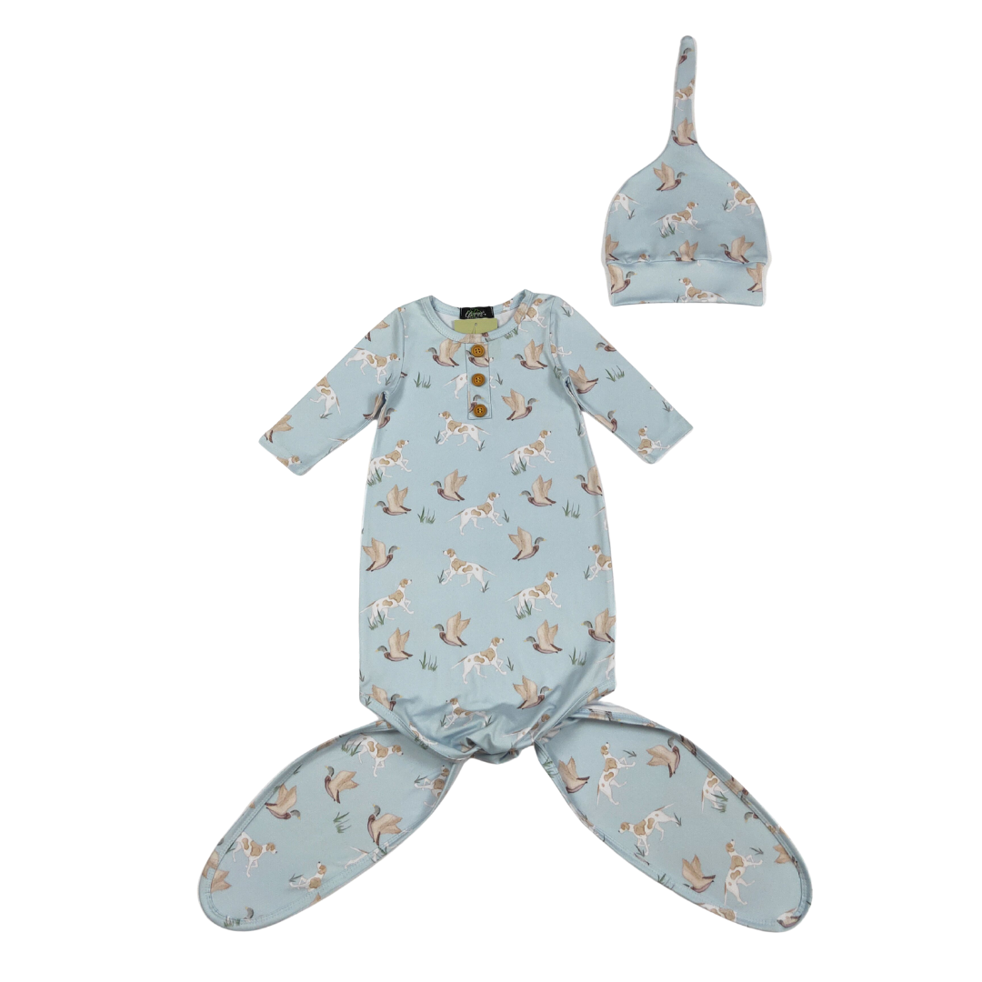 Mallard Hunter Baby Knotted Gown