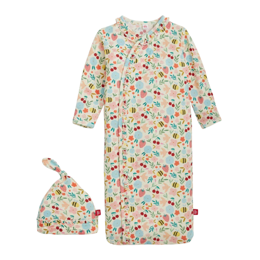 Honey Blossom Ruffle  Gown & Hat