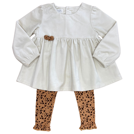 Velvet Spotted Fawn Tunic Set