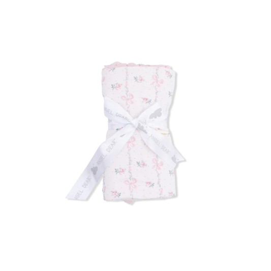 Dainty Buds & Bows Ruffle Blanket