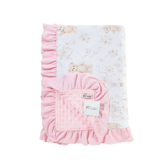 Bear Carnival Ruffle Blanket