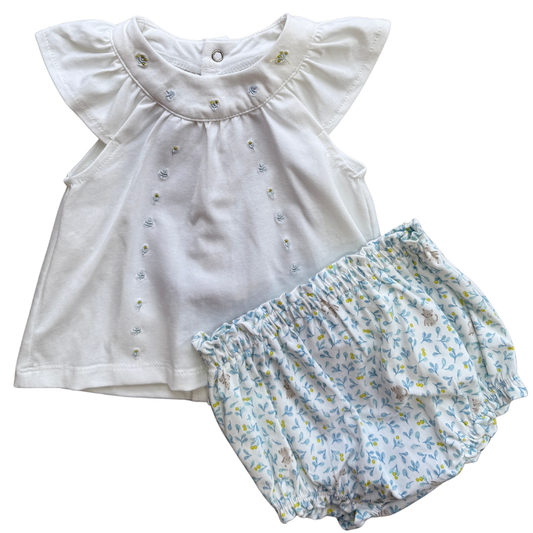 Bluebell Kitten Floral Bloomer Set