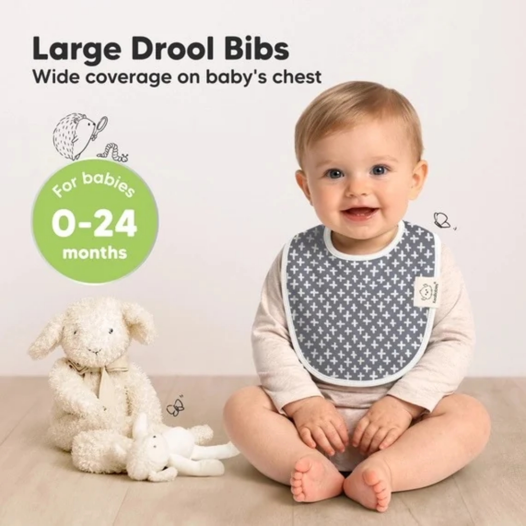 Grayscale Urban Drool Bibs