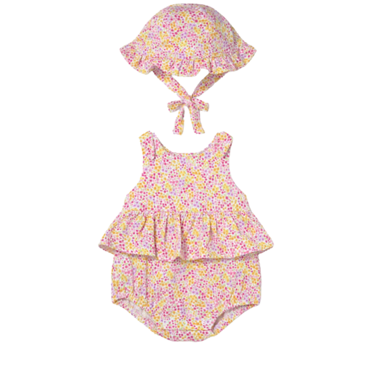 Sunshine Floral Bubble & Hat