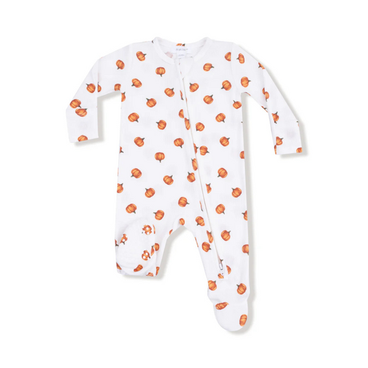 Little Pumpkins Ribbed Footie