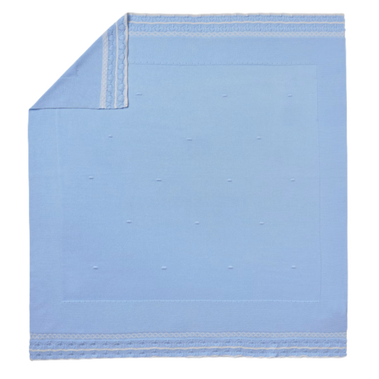 Blue Knit Baby Blanket