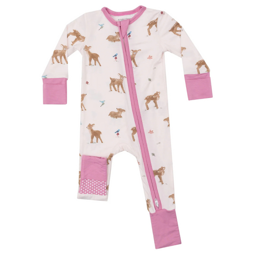 Soft Deer Zipper Romper