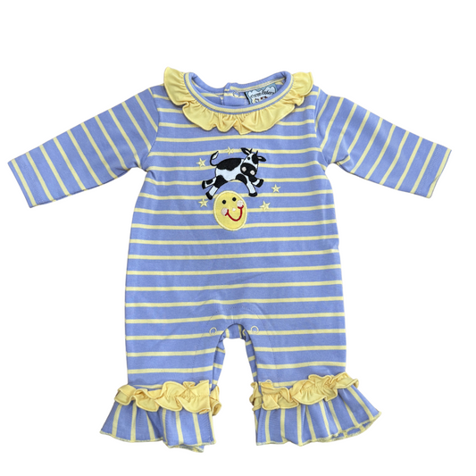Cow Over the Moon Girls Romper