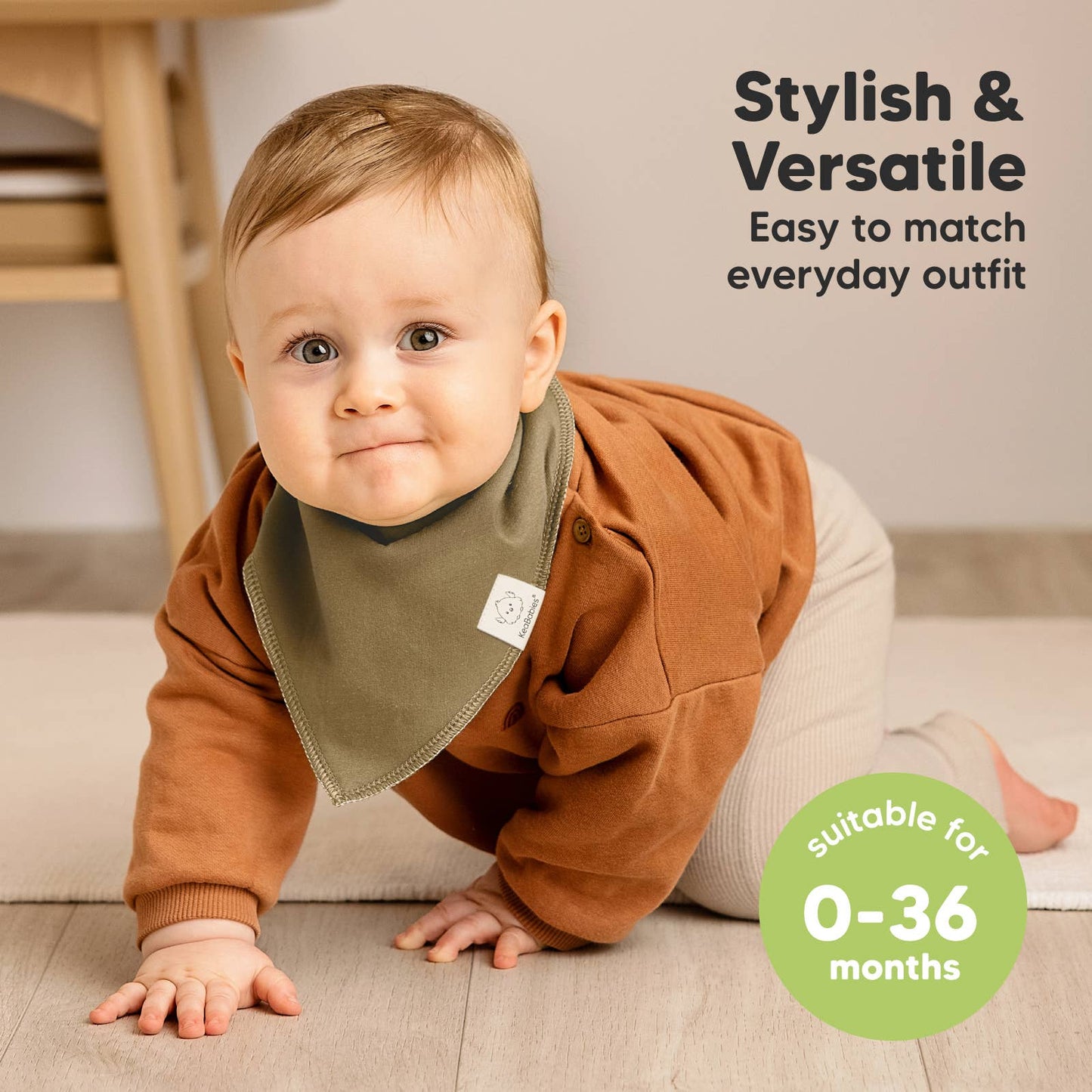 Cool Toned Baby Bandana Bibs