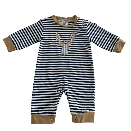 Deer Applique Boys Romper