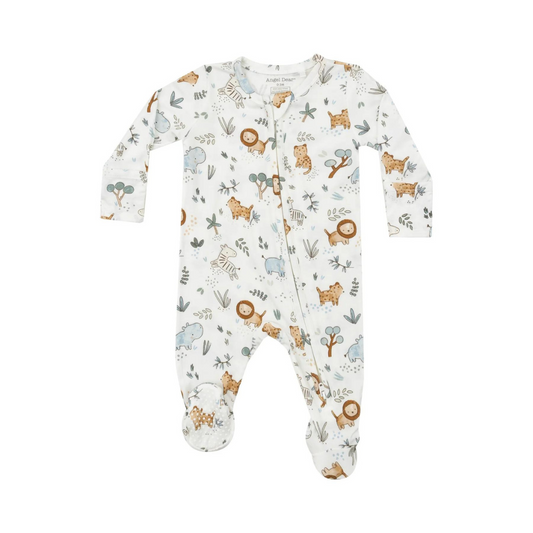 Delicate Safari Zipper Footie