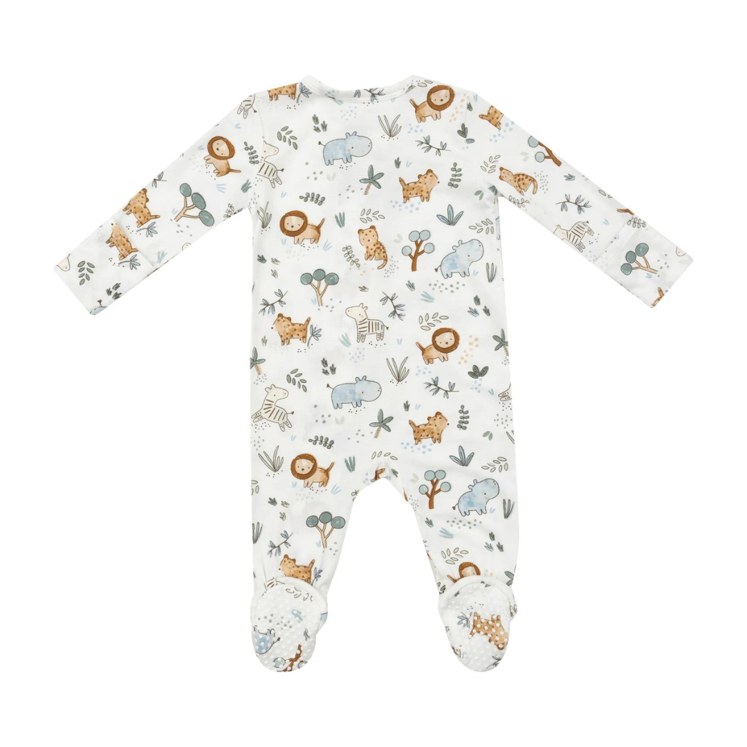 Delicate Safari Zipper Footie