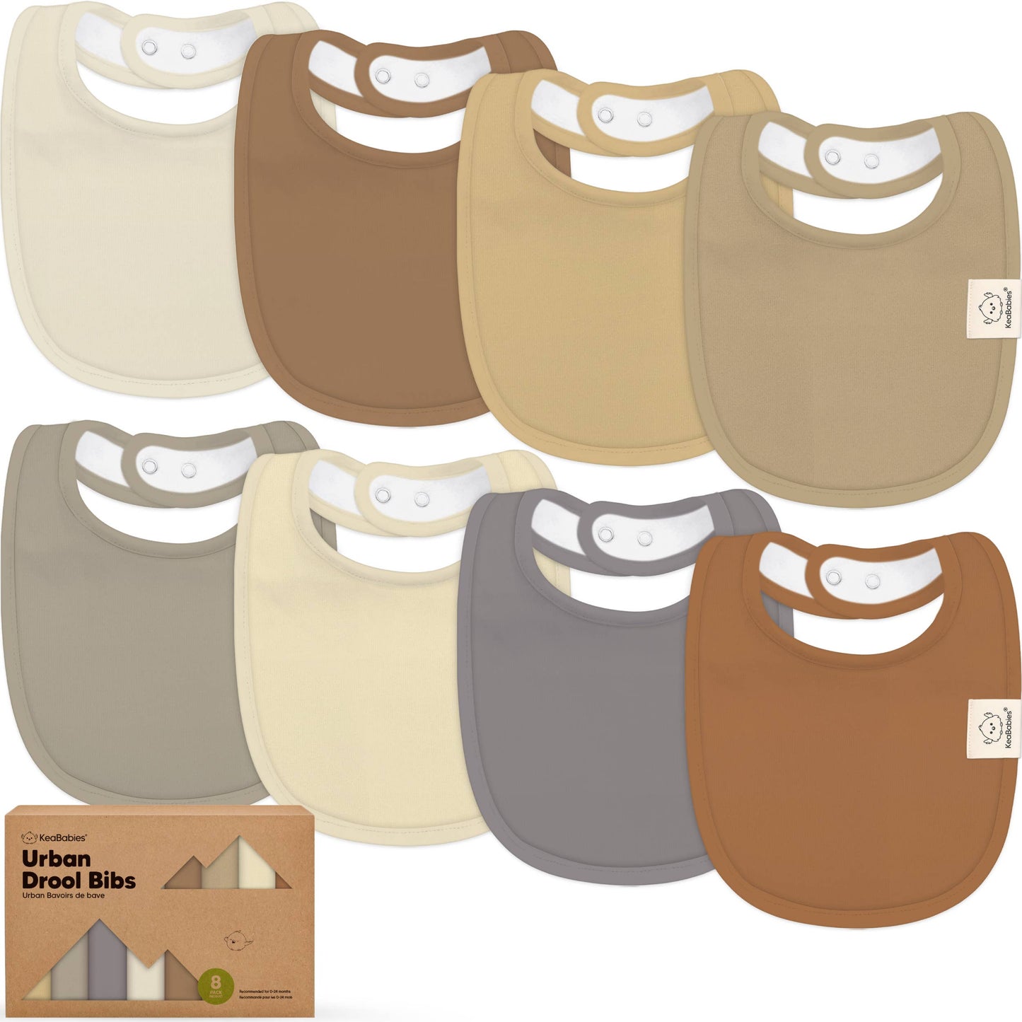Neutrals Urban Drool Bibs