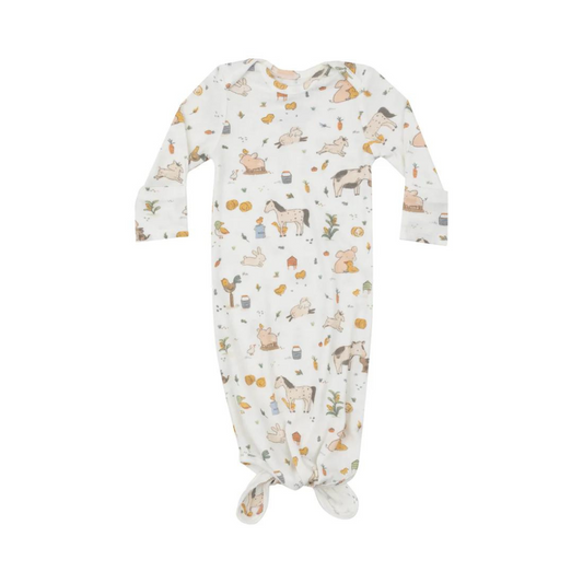 Farm Babies Knotted Gown