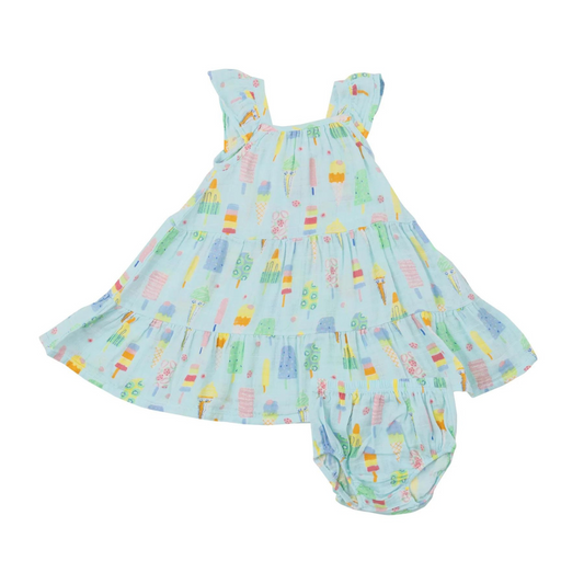 Fruit Dream Popsicles Twirly Dress & Diaper Cover