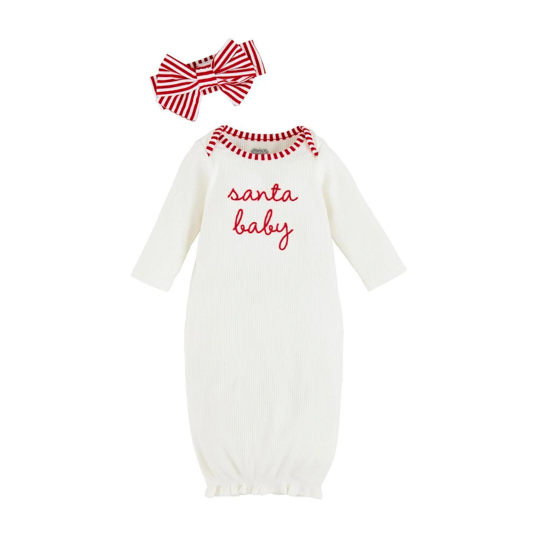 Santa Baby Girl Take Me Home Gown & Headband