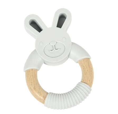 Large Bamboo & Silicone Teether