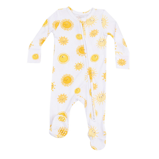 Happy Suns Ribbed Footie