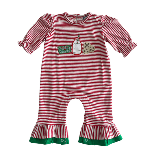 Milk & Cookies Girls Romper