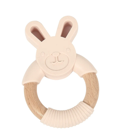 Large Bamboo & Silicone Teether