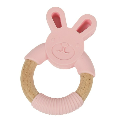 Large Bamboo & Silicone Teether