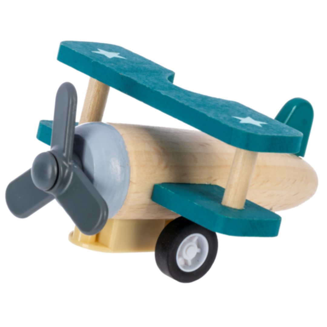 Wooden Plane Pullback Racer