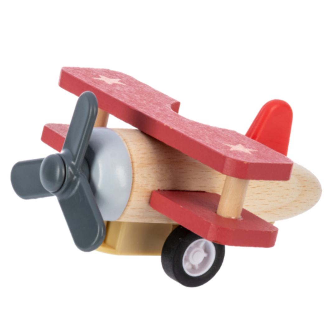Wooden Plane Pullback Racer