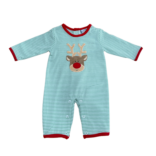 Reindeer Applique Boys Romper