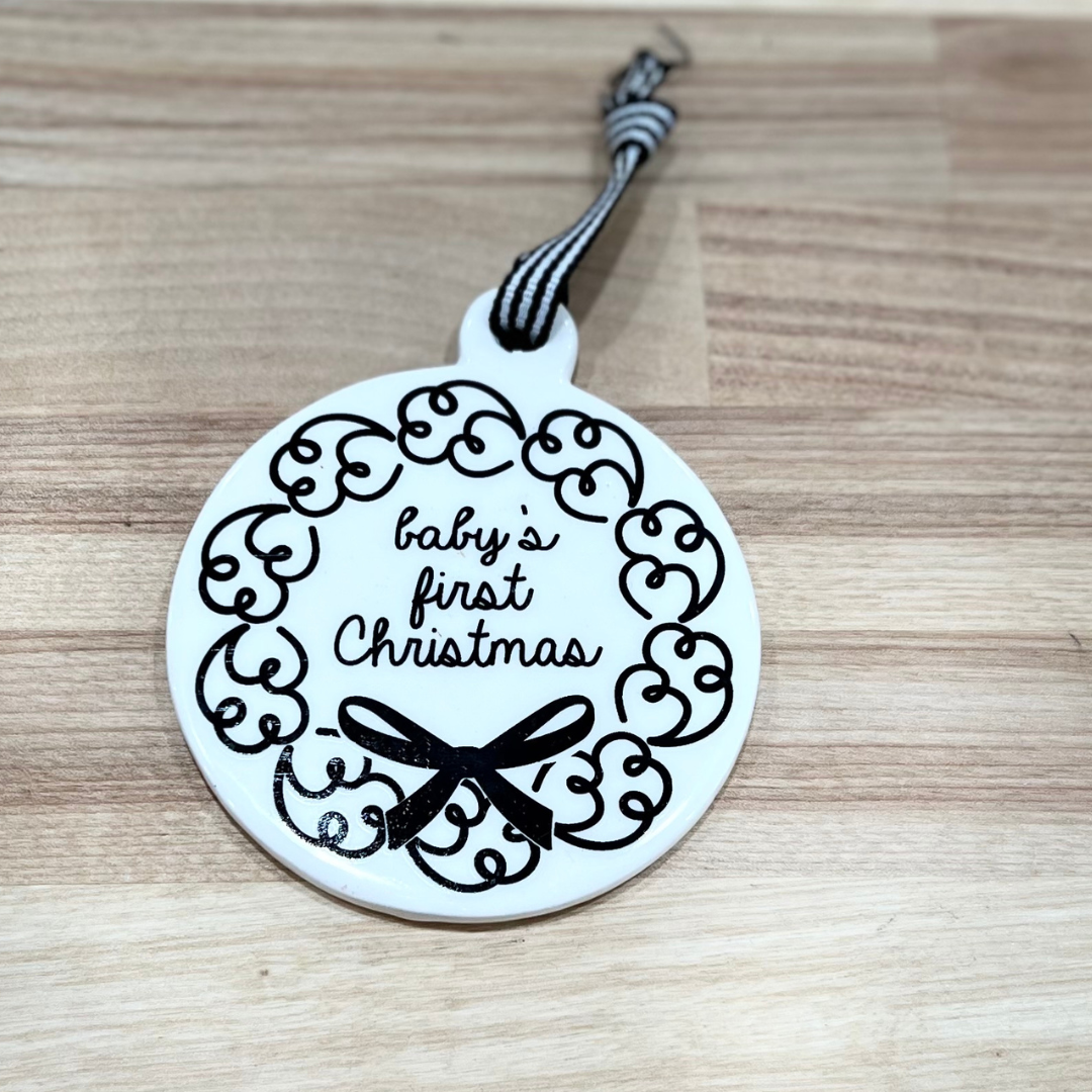 B&W Assorted Christmas Ornament