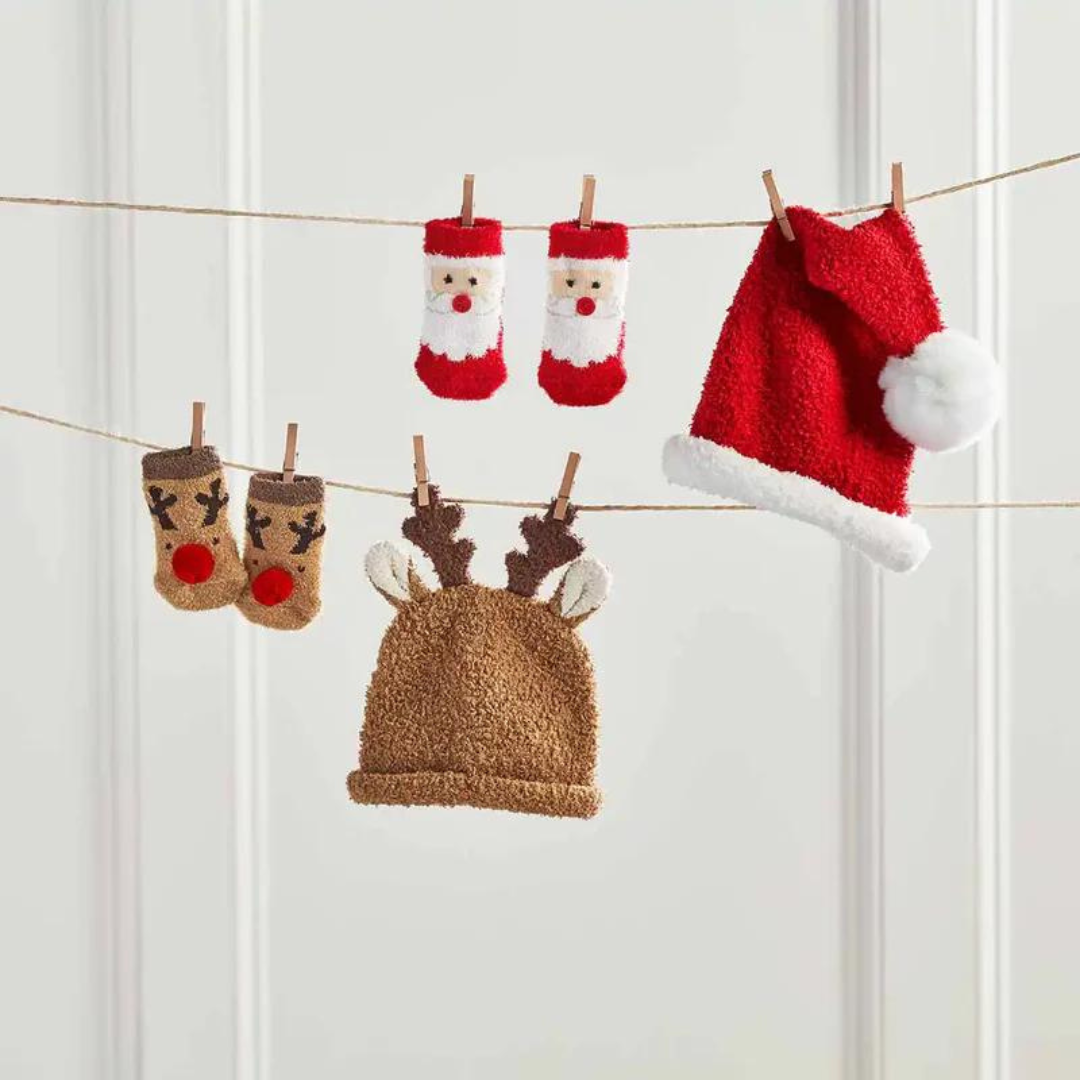 Santa Sock and Hat Set