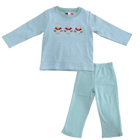 Turkey Applique Boys Pant Set