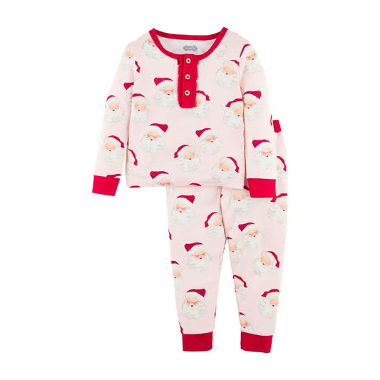 Pink Vintage Santa Pajama Set